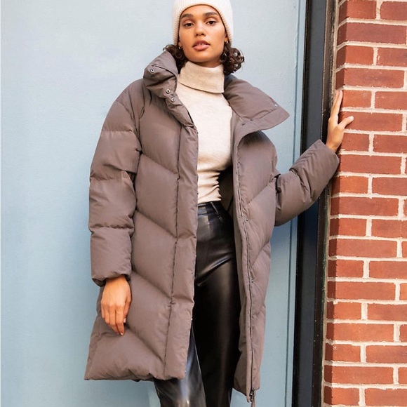 Aritzia Wilfred Cloud Puff Long - Stone Taupe - Picture 1 of 7